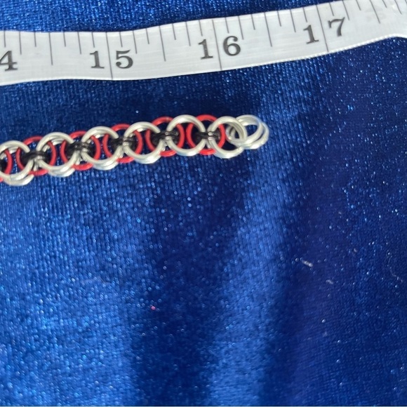 Padlock chainmail 16" necklace with key|Harley Quinn inspired|custom|hand made​​ - Picture 9 of 11